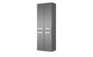 calmoquick Bad Hochschrank Steingrau, Hochglanzlack