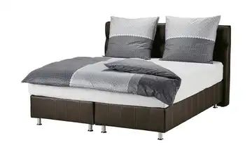 Boxspringbett mit Echtlederbezug