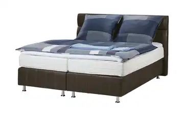 Boxspringbett aus Leder