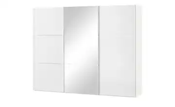 Schwebetürenschrank Weiß mit Spiegel 249 cm