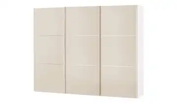 Schwebetürenschrank Sand, Weiß 280 cm