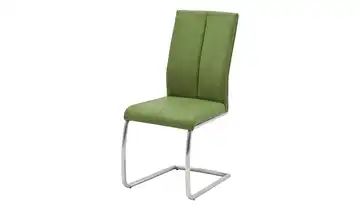 Freischwinger Edelstahl Kunstleder kiwi,