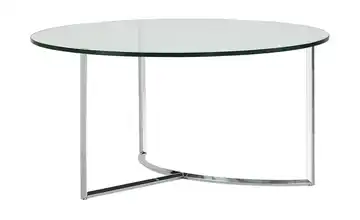 Couchtisch 36 cm transparent verchromt