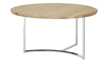 Couchtisch 37 cm Asteiche verchromt