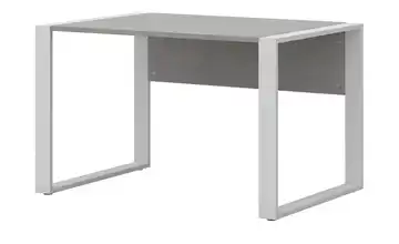 Schreibtisch 120x80 cm Beton (Nachbildung) / Weiß