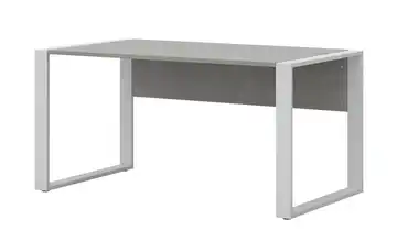 Schreibtisch 150x80 cm Beton (Nachbildung) / Weiß