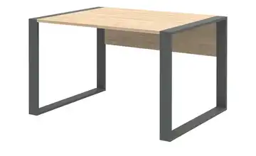 Schreibtisch 120x80 cm Hickory Eiche (Nachbildung) / Anthrazit