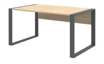 Schreibtisch 150x80 cm Hickory Eiche (Nachbildung) / Anthrazit