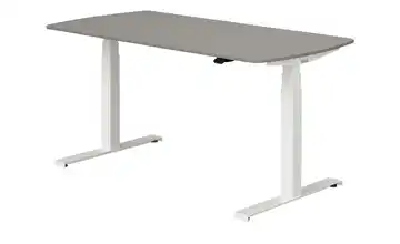PAIDI Schreibtisch e-lion 150 cm Kieselgrau / Weiß