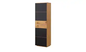 Garderobenschrank Wildeiche, Dunkelgrau