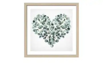 Gerahmtes Bild Slim-Scandic Eucalyptus Heart