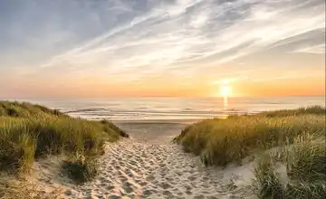 Kunstleinwand "Weg zum Strand"