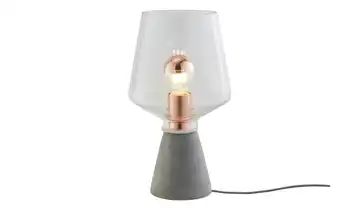 Tischleuchte, 1-flammig, Rauchglas