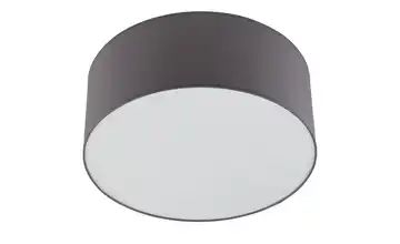 LED-Deckenleuchte, 1-flammig, Stoff grau