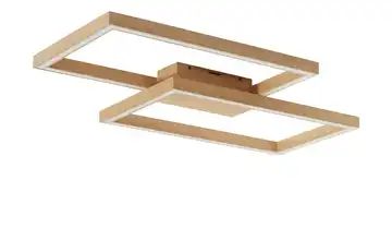 LED-Deckenleuchte, 2-flammig, Eiche geölt, groß