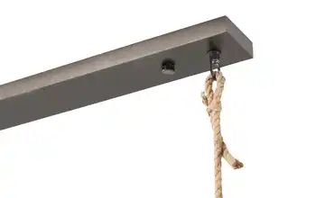 Pendelleuchte, 3-flammig, Metall / Holz schwarz