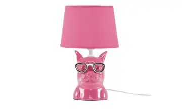 Keramik-Tischleuchte, 1-flammig, Dog pink