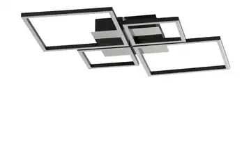 KHG LED-Deckenleuchte, 4-flammig, schwarz/chrom