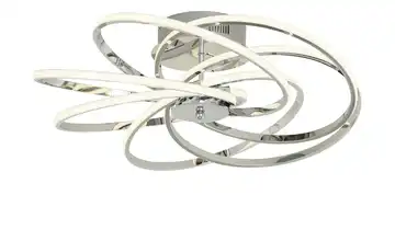 Meisterleuchten LED-Deckenleuchte, 6-flammig, chrom `gedreht´