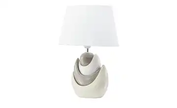 KHG Keramik-Tischleuchte, 1-flammig, grau/weiß