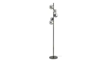 Meisterleuchten Stehleuchte, 5-flammig, schwarzchrom,Rauchglas