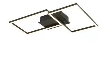Meisterleuchten LED-Deckenleuchte 2-flammig, schwarz mit Fernbedienung Schwarz