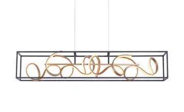 Paul Neuhaus LED-Pendelleuchte, schwarz/goldfarben