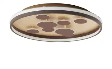 Fischer-Honsel LED-Deckenleuchte braun-rost, rund 