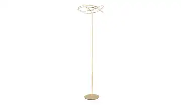 Trio LED-Stehleuchte, messing-matt, geschwungen  