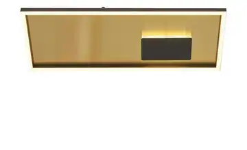 KHG LED-Deckenleuchte, schwarz/goldfarben rechtecki