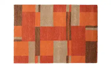 meinTeppich Hochflorteppich 80x150 cm Terra (Orange) / Rot / Braun
