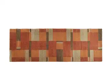 meinTeppich Hochflorteppich 80x300 cm Terra (Orange) / Rot / Braun