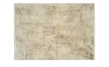 meinTeppich Kurzflorteppich Beige, Goldfarben 80x150 cm rechteckig