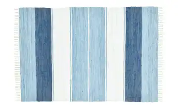 THEKO Teppich 120 cm Blau 60 cm 60x120 cm