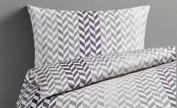 LAVIDA Satin-Bettwäsche Chevron