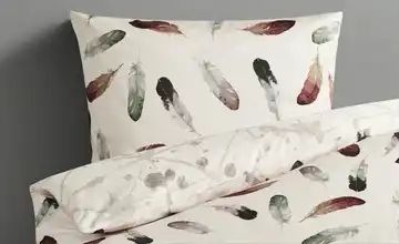 HOME STORY Satin-Wendebettwäsche Feder
