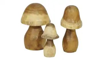 Ploß Set Deko-Pilze 3-teilig Teak