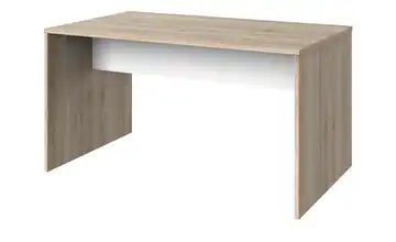 Schreibtisch ohne Schubkasten San Remo Eiche (Nachbildung) / Weiß