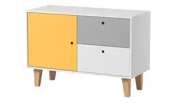 VOX Kommode Concept Gelb, Grau, Eiche, Weiß 71,3 cm
