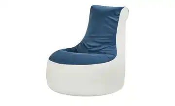 Sitzsack Weiß / Blau