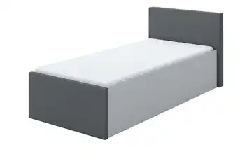 Bett 90 cm Grau, Anthrazit Grau / Anthrazit