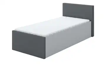 Bett 120 cm Grau, Anthrazit Grau / Anthrazit