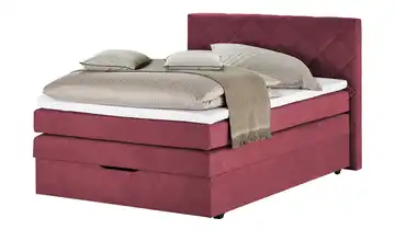 Boxspringbett 140 cm Rot, Beere