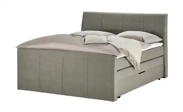 Boxspringbett mit Bettkasten und Topper Beige H2 180 cm