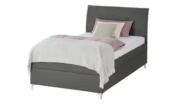 Polsterbett 140 cm Anthrazit Flachgewebe