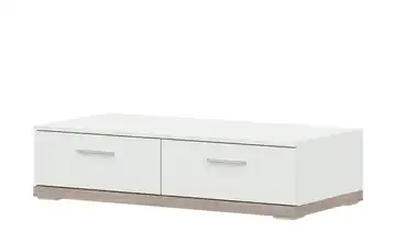 Primo Lowboard Titan Eiche sägerau (Nachbildung), Weiß 106 cm