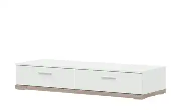 Primo Lowboard Titan Eiche sägerau (Nachbildung), Weiß 141 cm