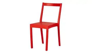 Stapelstuhl Kunststoff rot