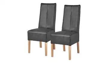 Polsterstuhl 2er Set Buche anthrazit