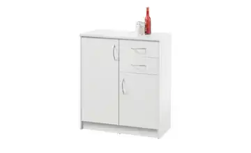 Kommode Weiß Ausführung II (2 Türen/2 Schubkästen) 86 cm